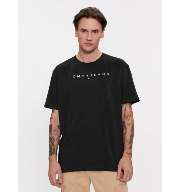 Tommy Hilfiger pánske tričko s logom čierna Tommy Hilfiger pánske tričko s logom čierna