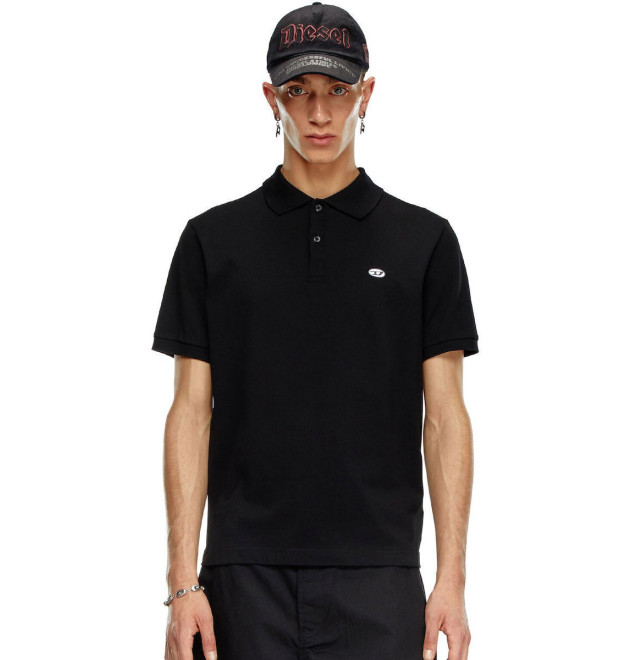 Diesel pánske polo tričko T-Rejust-Doval-PJ s logom čierne Diesel pánske polo tričko T-Rejust-Doval-PJ s logom čierne