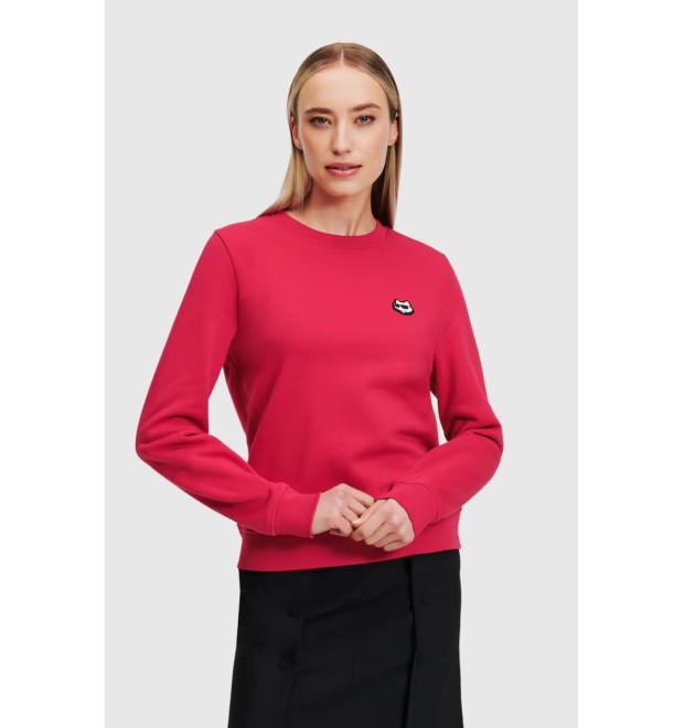 Karl Lagerfeld dámska mikina bez kapuce Persian Red Karl Lagerfeld dámska mikina bez kapuce Persian Red