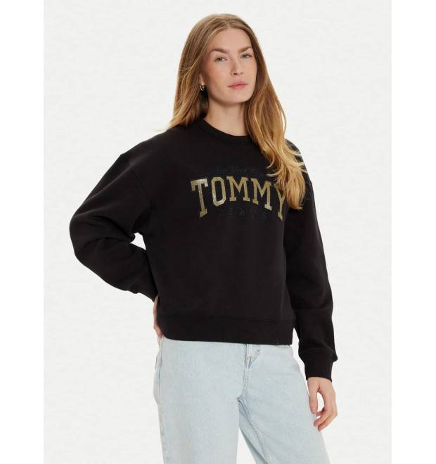 Tommy Hilfiger dámska mikina s logom čierna Tommy Hilfiger dámska mikina s logom čierna