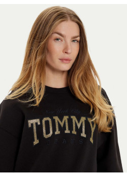 Tommy Hilfiger dámska mikina s logom čierna