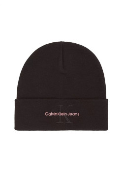 Calvin Klein zimná čiapka čierna s ružovou