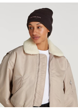 Calvin Klein zimná čiapka čierna s ružovou
