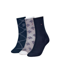 Tommy Hilfiger ponožky Monogram 3 pack modré Tommy Hilfiger ponožky Monogram 3 pack modré