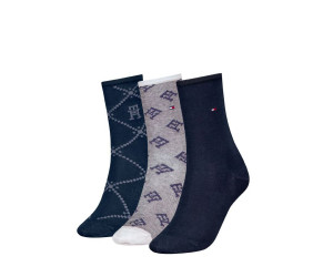 Tommy Hilfiger ponožky Monogram 3 pack modré