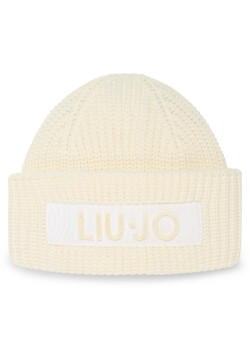 Liu Jo zimná čiapka s výrazným logom béžová