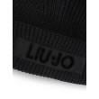 Liu Jo zimná čiapka s výrazným logom čierna Liu Jo zimná čiapka s výrazným logom čierna