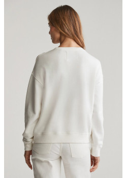 GANT dámska mikina Graphic C-Neck biela