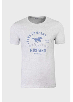 MUSTANG pánske tričko sivé