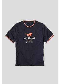 MUSTANG bavlnené tričko tmavomodré