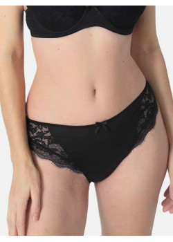 Sassa Eyelash Lace dámske čipkované nohavičky čierne