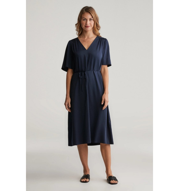 Gant športovo-elegantné midi šaty tmavomodré Gant športovo-elegantné midi šaty tmavomodré