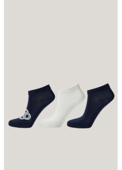 Gant dámske členkové ponožky modré/biele 3pack