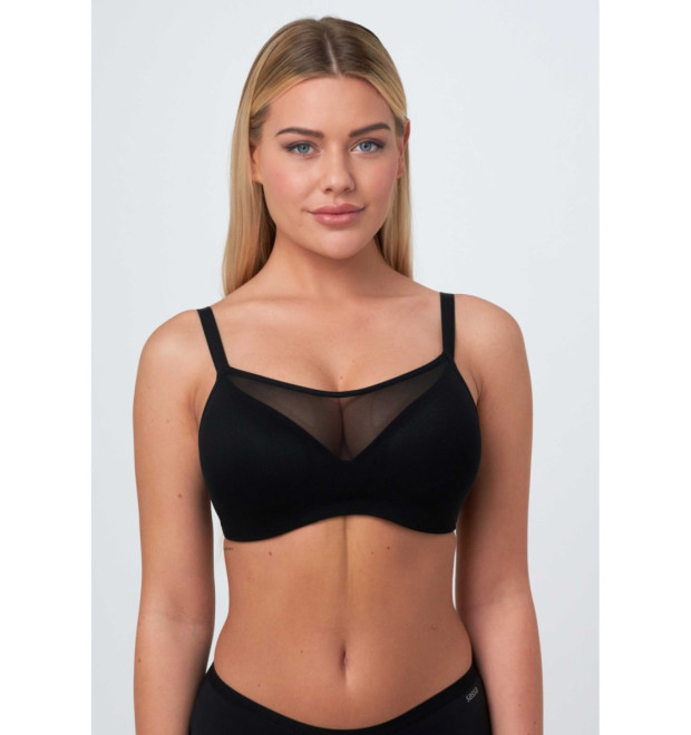 Sassa podprsenka Soft s tylom LUXURY MESH čierna Sassa podprsenka Soft s tylom LUXURY MESH čierna