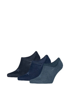 Calvin Klein pánske nízke ponožky 3-pack modré