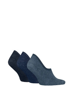 Calvin Klein pánske nízke ponožky 3-pack modré