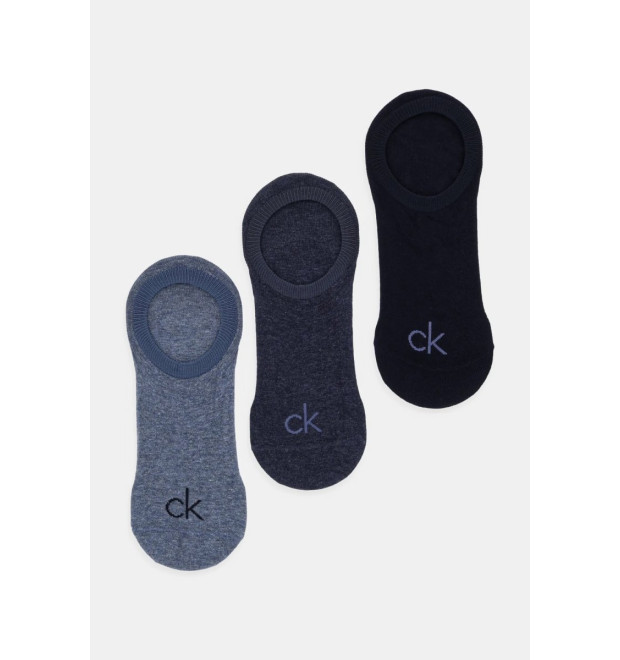 Calvin Klein pánske nízke ponožky 3-pack modré Calvin Klein pánske nízke ponožky 3-pack modré