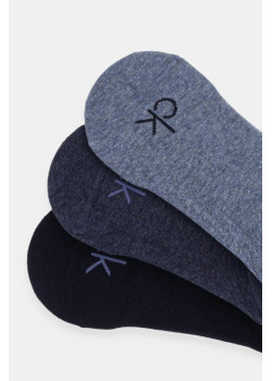 Calvin Klein pánske nízke ponožky 3-pack modré