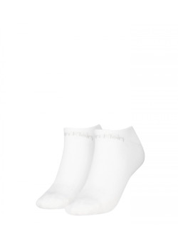 Calvin Klein dámske nízke ponožky 2-pack biele