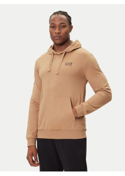 EA7 Emporio Armani pánska mikina s kapucňou hnedá