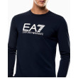 EA7 Emporio Armani pánske tričko s dlhým rukávom biele veľké logo modrá EA7 Emporio Armani pánske tričko s dlhým rukávom biele veľké logo modrá