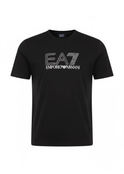 EA7 Emporio Armani pánske tričko s potlačou čierne