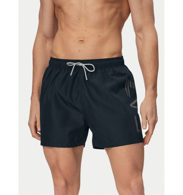 EA7 Emporio Armani plavky čierno-strieborné