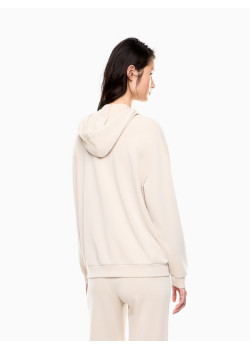 EA7 Emporio Armani Core Lady mikina s kapucňou béžová