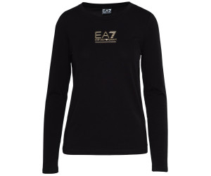 EA7 Emporio Armani dámske tričko s dlhým rukávom čierno-zlatá