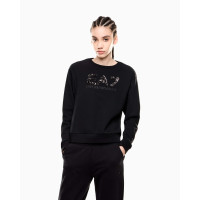 EA7 Emporio Armani dámska mikina s flitrami čierna EA7 Emporio Armani dámska mikina s flitrami čierna