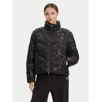 Dámska bunda Emporio Armani čierna s monogramom Dámska bunda Emporio Armani čierna s monogramom
