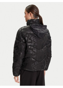 Dámska bunda Emporio Armani čierna s monogramom