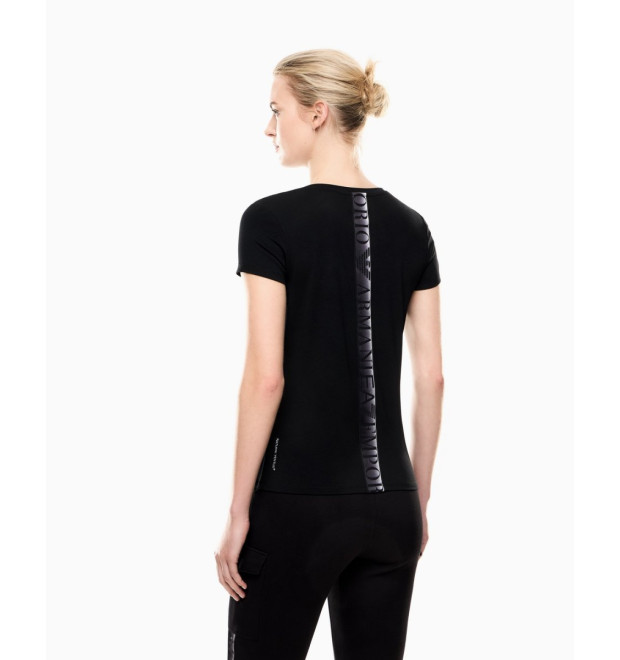 EA7 Emporio Armani dámske tričko s aplikáciou na chrbáte čierna EA7 Emporio Armani dámske tričko s aplikáciou na chrbáte čierna