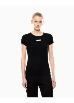 EA7 Emporio Armani dámske tričko s aplikáciou na chrbáte čierna