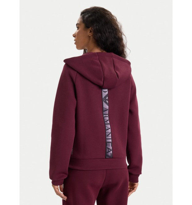 EA7 Emporio Armani dámska mikina na zips bordová EA7 Emporio Armani dámska mikina na zips bordová