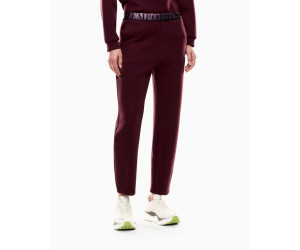 EA7 Emporio Armani dámske tepláky s dizajnovým pásom bordová