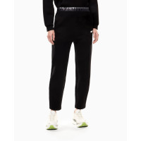 EA7 Emporio Armani dámske tepláky s dizajnovým pásom čierna EA7 Emporio Armani dámske tepláky s dizajnovým pásom čierna
