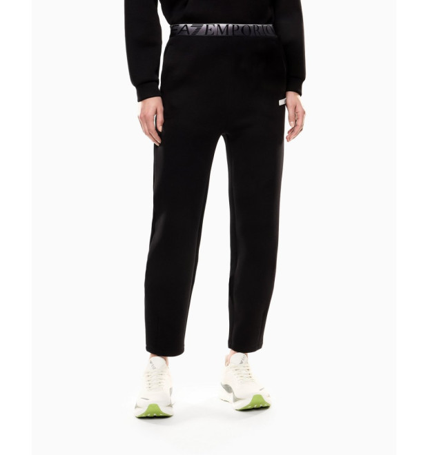 EA7 Emporio Armani dámske tepláky s dizajnovým pásom čierna EA7 Emporio Armani dámske tepláky s dizajnovým pásom čierna