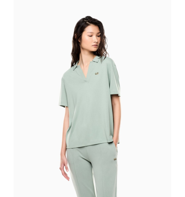 EA7 Emporio Armani Core Lady polo tričko zelené EA7 Emporio Armani Core Lady polo tričko zelené