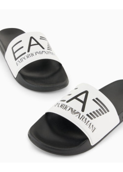 EA7 Emporio Armani pánske šľapky čierne/biele