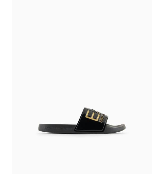 EA7 Emporio Armani pánske šľapky čierne/zlaté EA7 Emporio Armani pánske šľapky čierne/zlaté