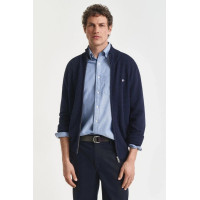 Gant pánsky kardigan na zips Evening blue modrý Gant pánsky kardigan na zips Evening blue modrý