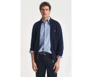 Gant pánsky kardigan na zips Evening blue modrý