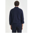 Gant pánsky kardigan na zips Evening blue modrý Gant pánsky kardigan na zips Evening blue modrý