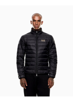 EA7 Emporio Armani pánska prešívaná bunda čierna