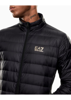 EA7 Emporio Armani pánska prešívaná bunda čierna