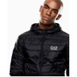 EA7 Emporio Armani pánska prešívaná bunda s kapucňou zlaté logo čierna EA7 Emporio Armani pánska prešívaná bunda s kapucňou zlaté logo čierna