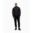 EA7 Emporio Armani pánska prešívaná bunda s kapucňou zlaté logo čierna EA7 Emporio Armani pánska prešívaná bunda s kapucňou zlaté logo čierna