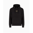 EA7 Emporio Armani pánska tenká mikina so zlatým logom čierna EA7 Emporio Armani pánska tenká mikina so zlatým logom čierna