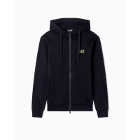 EA7 Emporio Armani CI mikina na zips čierna